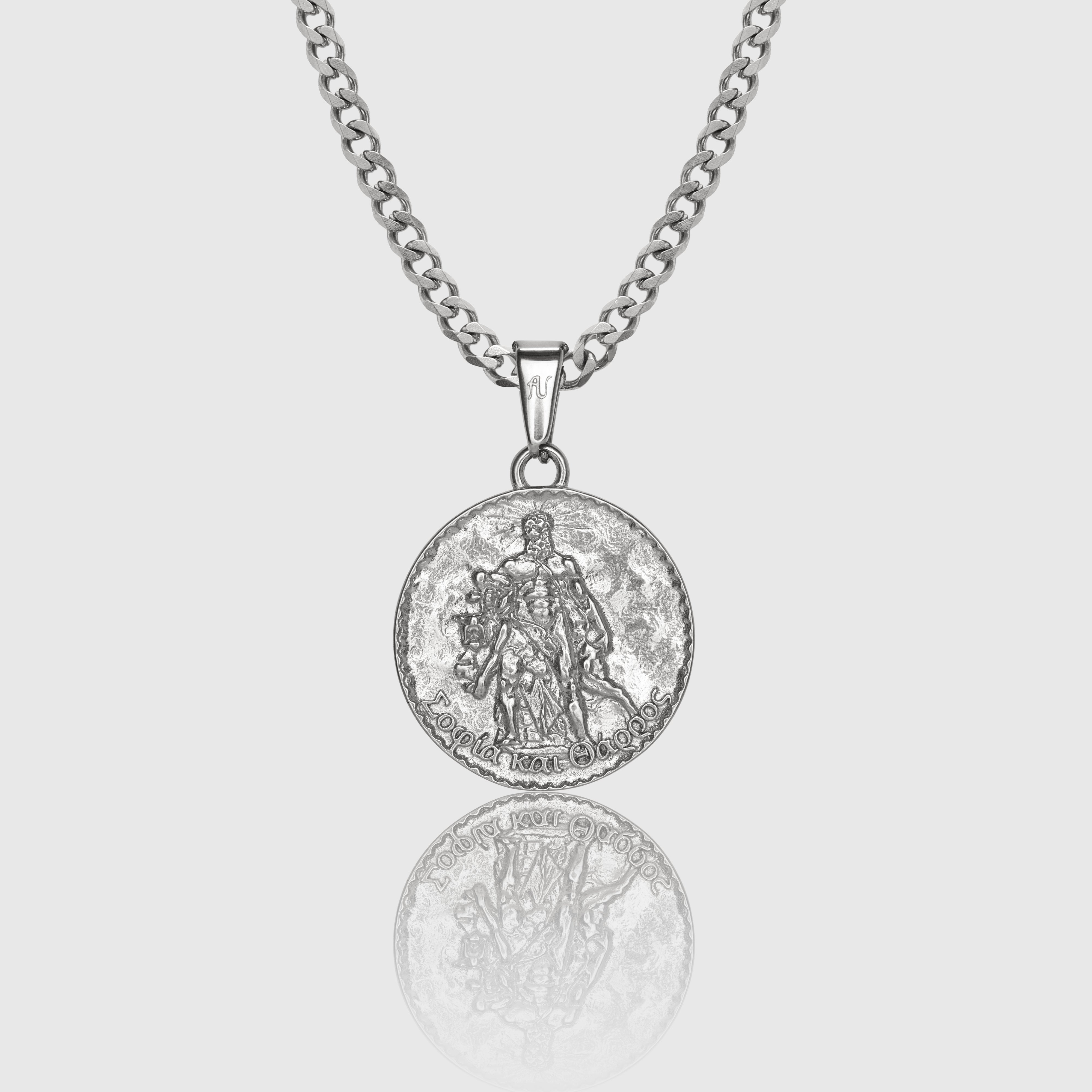 Hercules Pendant Necklace Silver