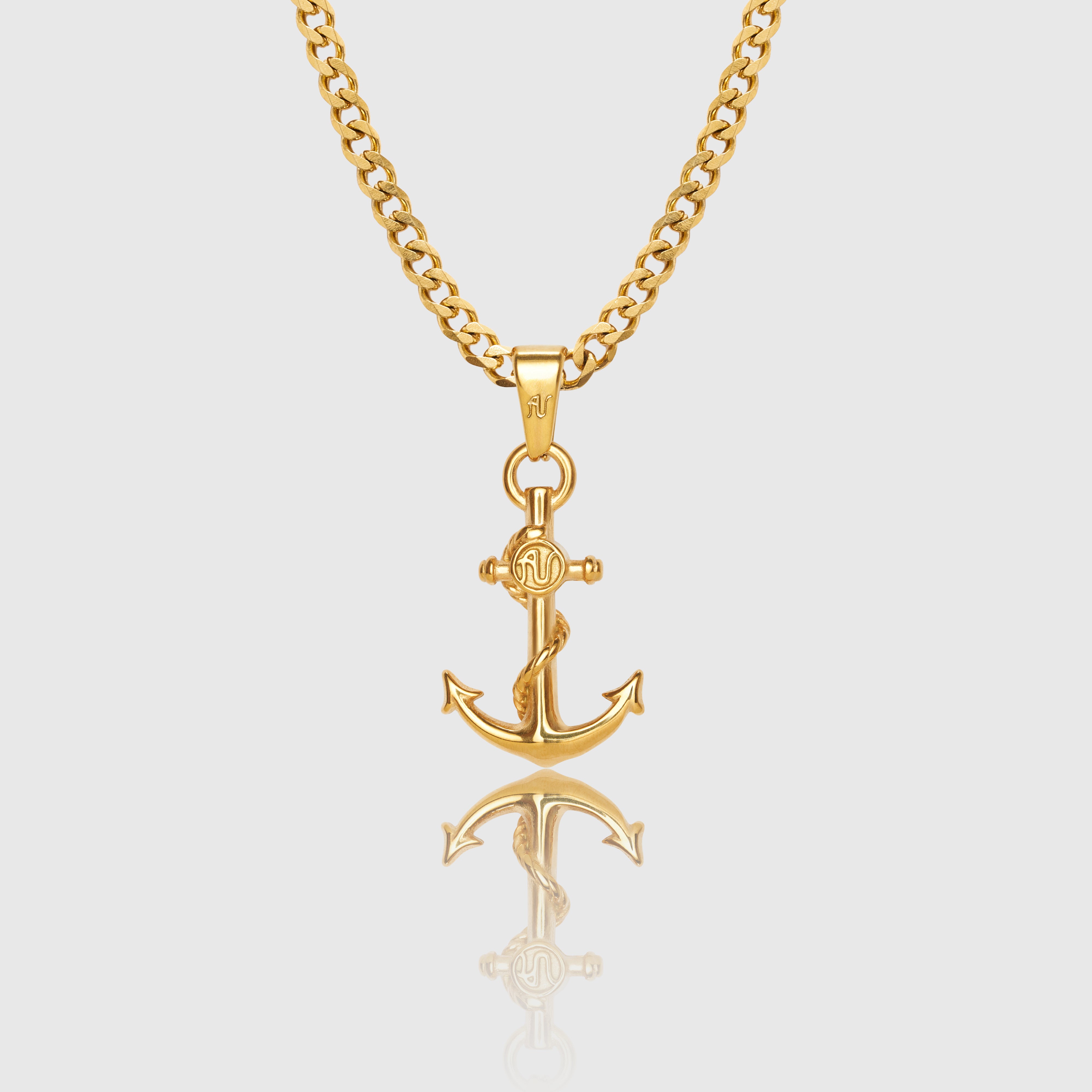 Gold Anchor Necklace