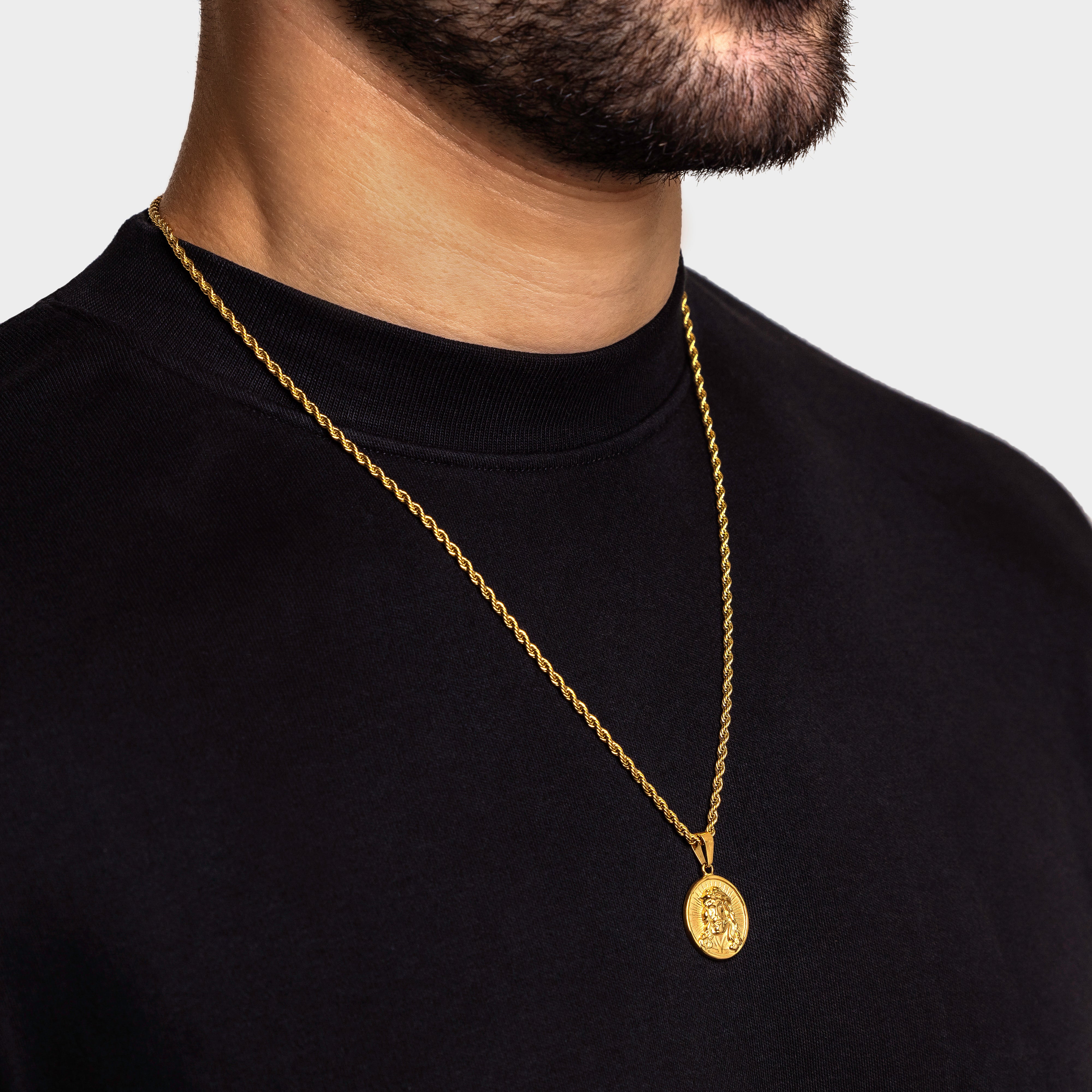 Jesus Necklace Gold