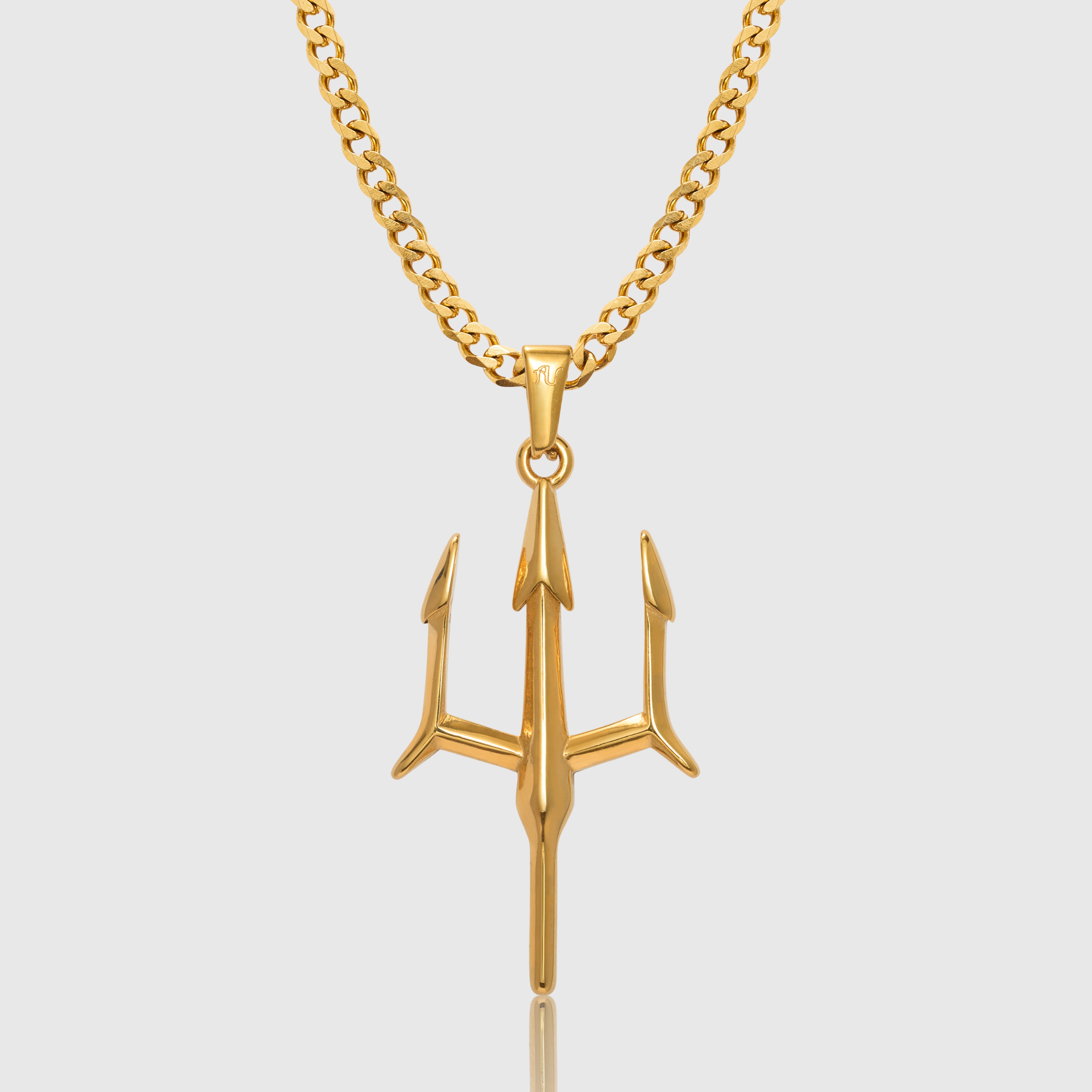 Gold Trident Necklace