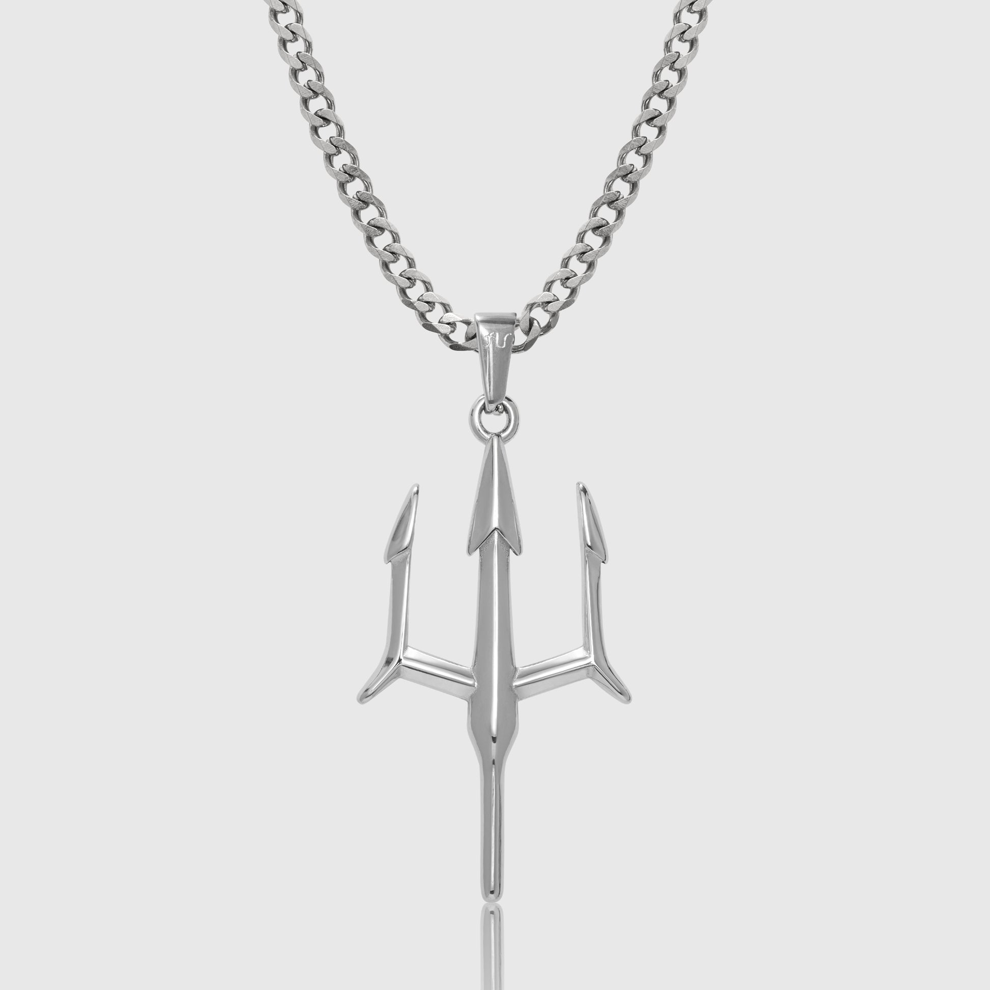 Trident Necklace Silver
