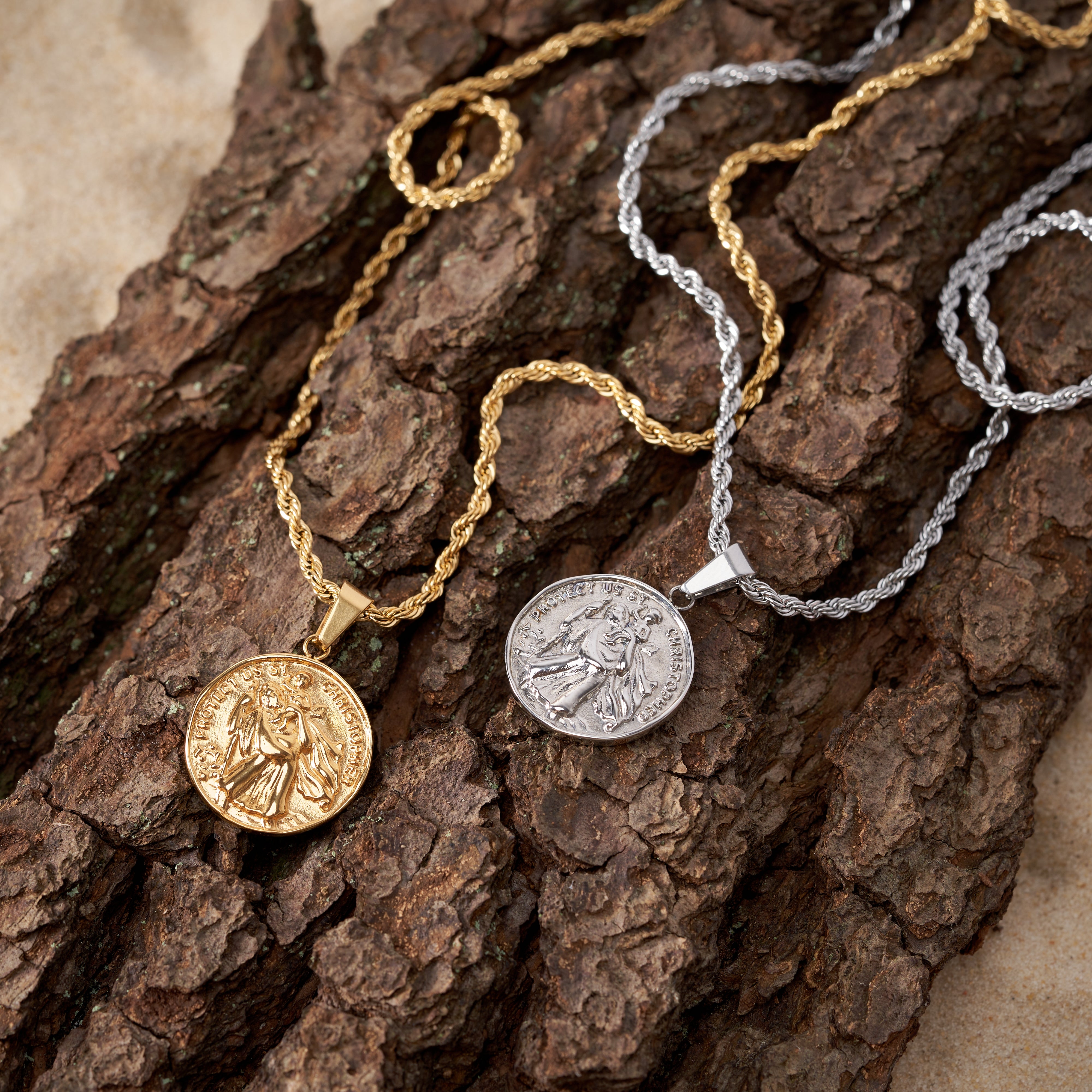 Silver St Christopher Necklace