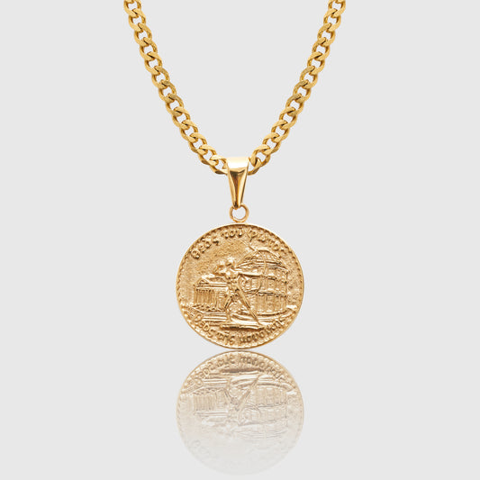 Gold Greek Gold Pendant Necklace Apollo Untold Men's Jewellery