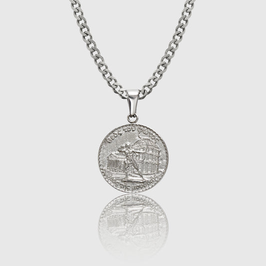 Silver Greek Gold Pendant Necklace Apollo Untold Men's Jewellery