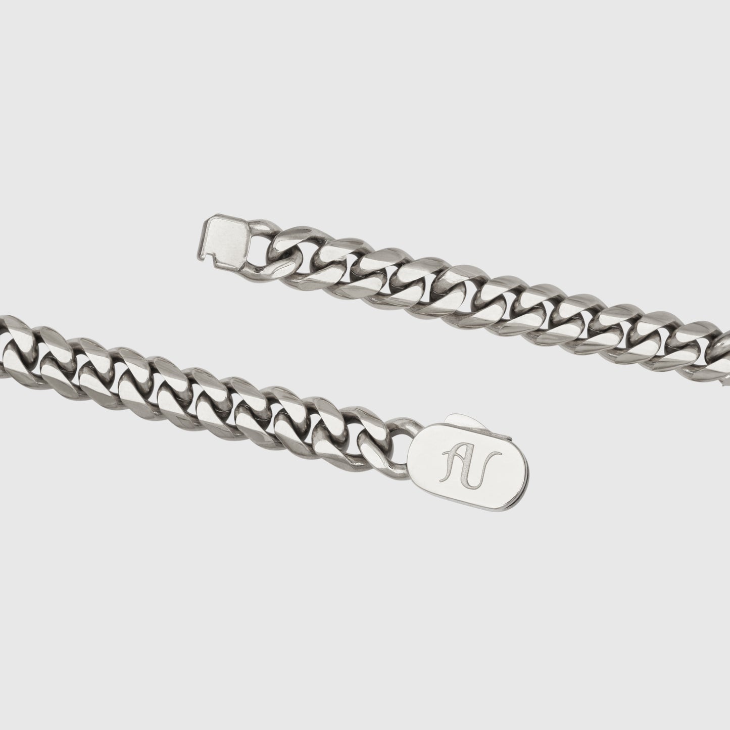 cuban silver necklace mens