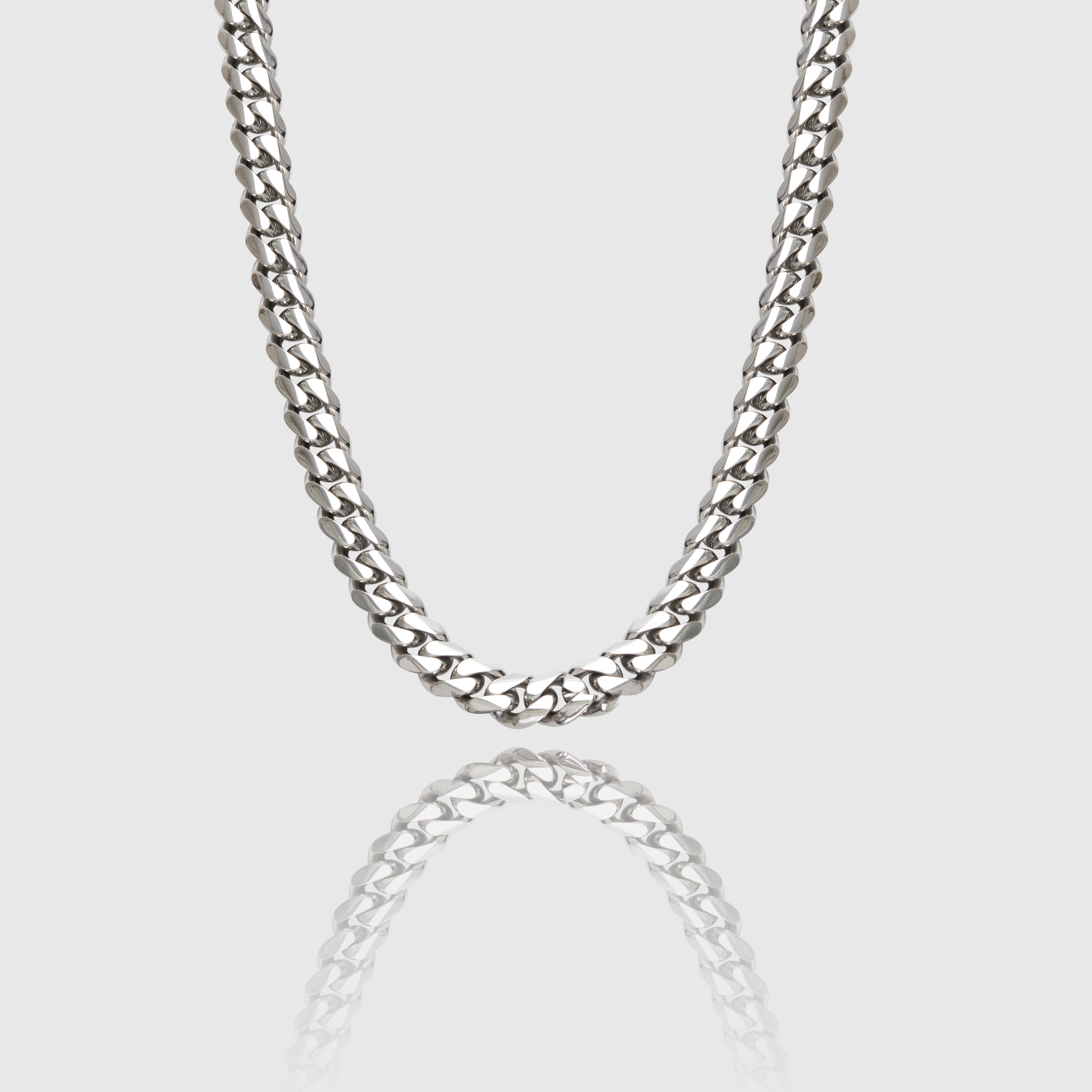 mens silver chains silver cuban link chain