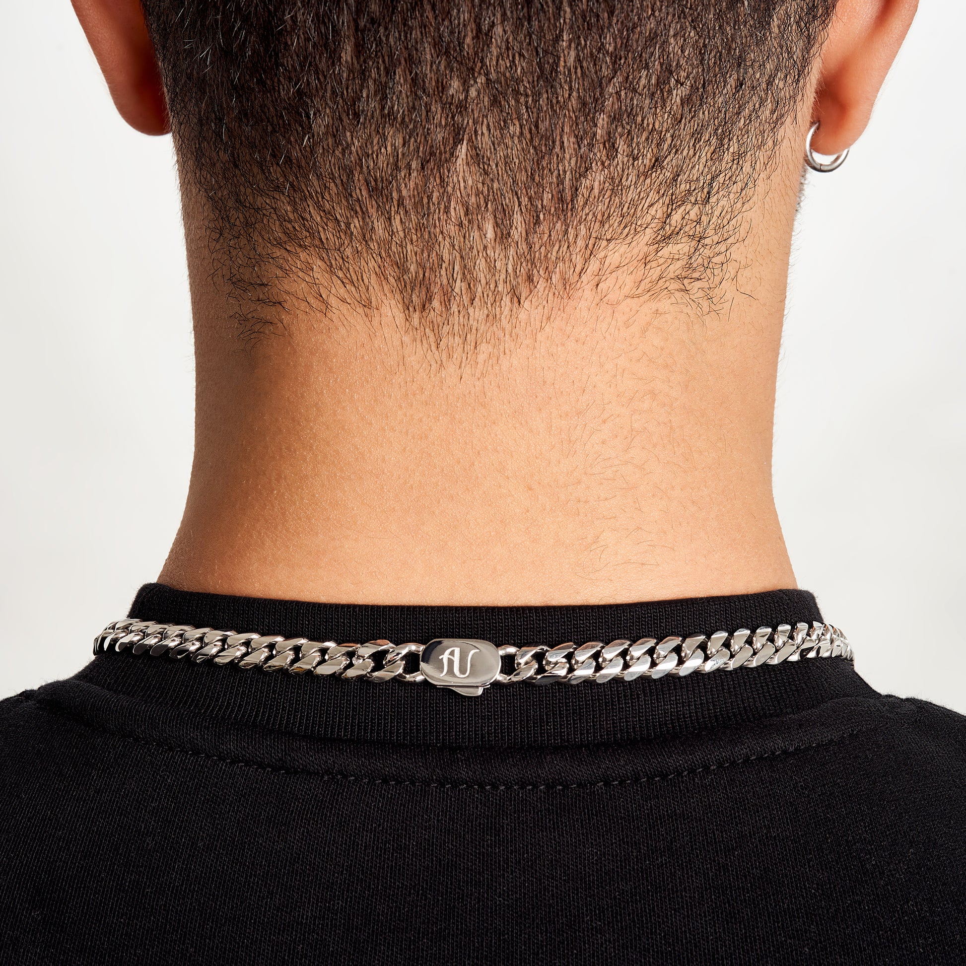 mens silver chains silver cuban link chain