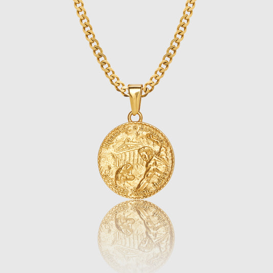 Hercules Pendant Necklace Gold