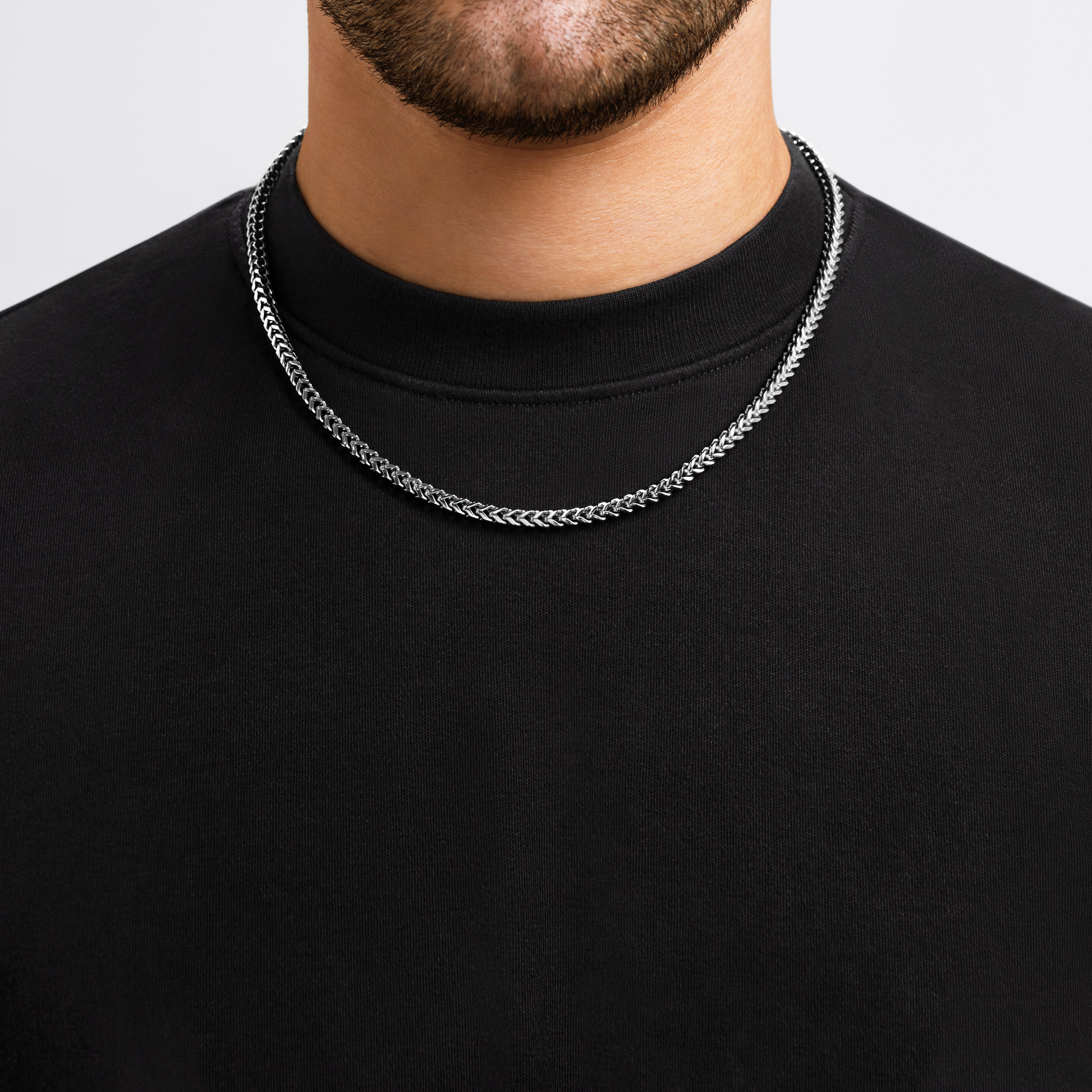 Silver Flower Basket Chain
