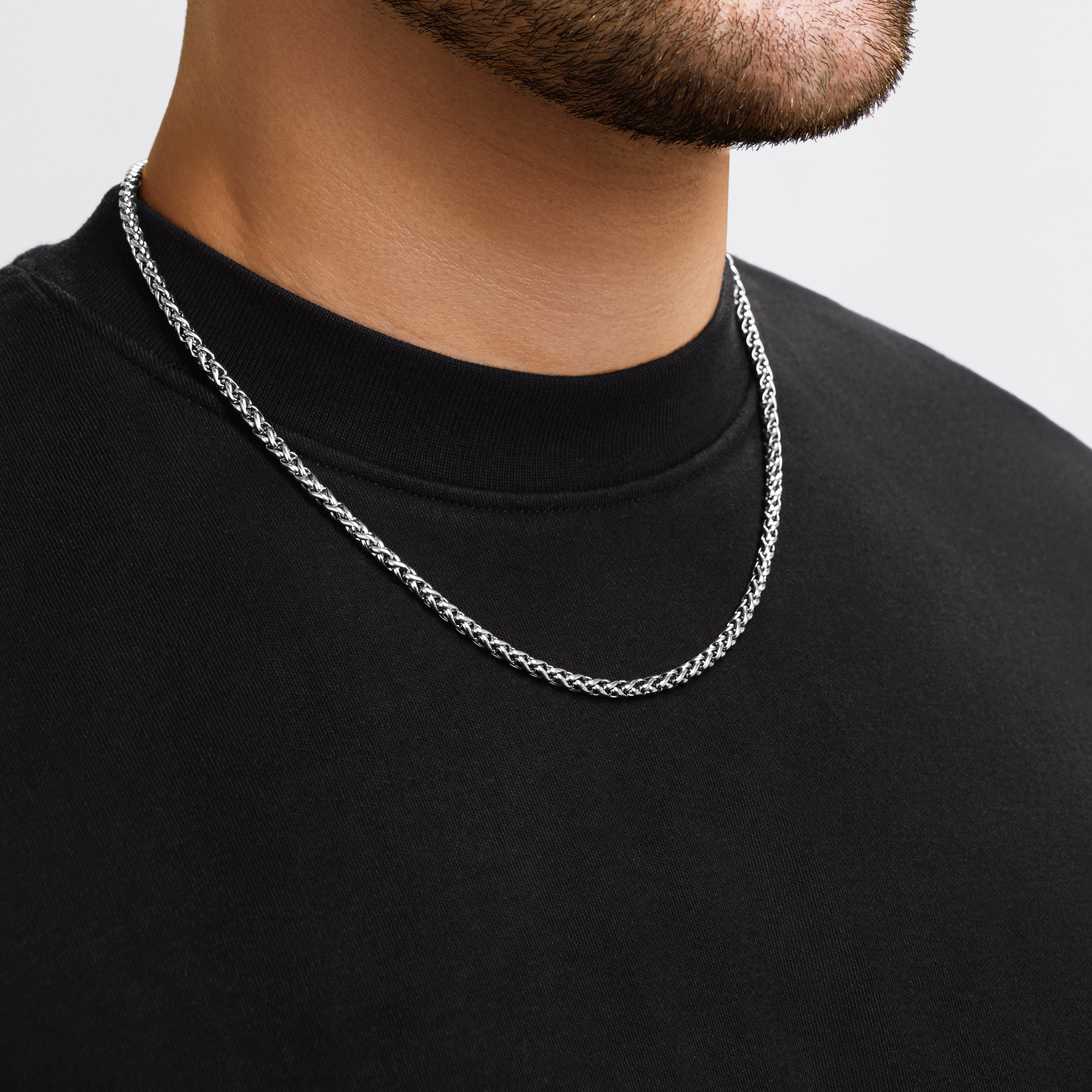 Silver Wheat Chain - 4 mm