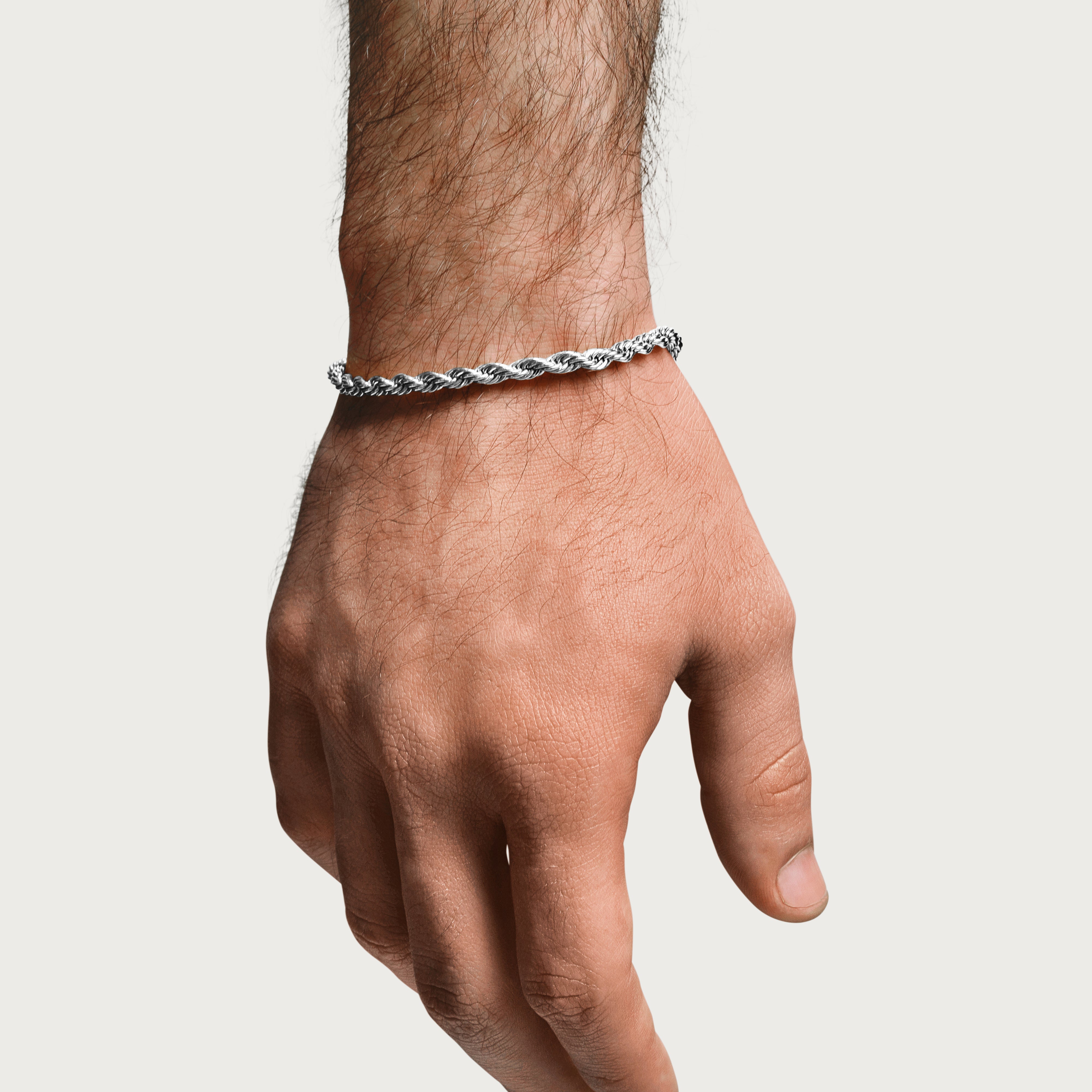 Silver Rope Bracelet