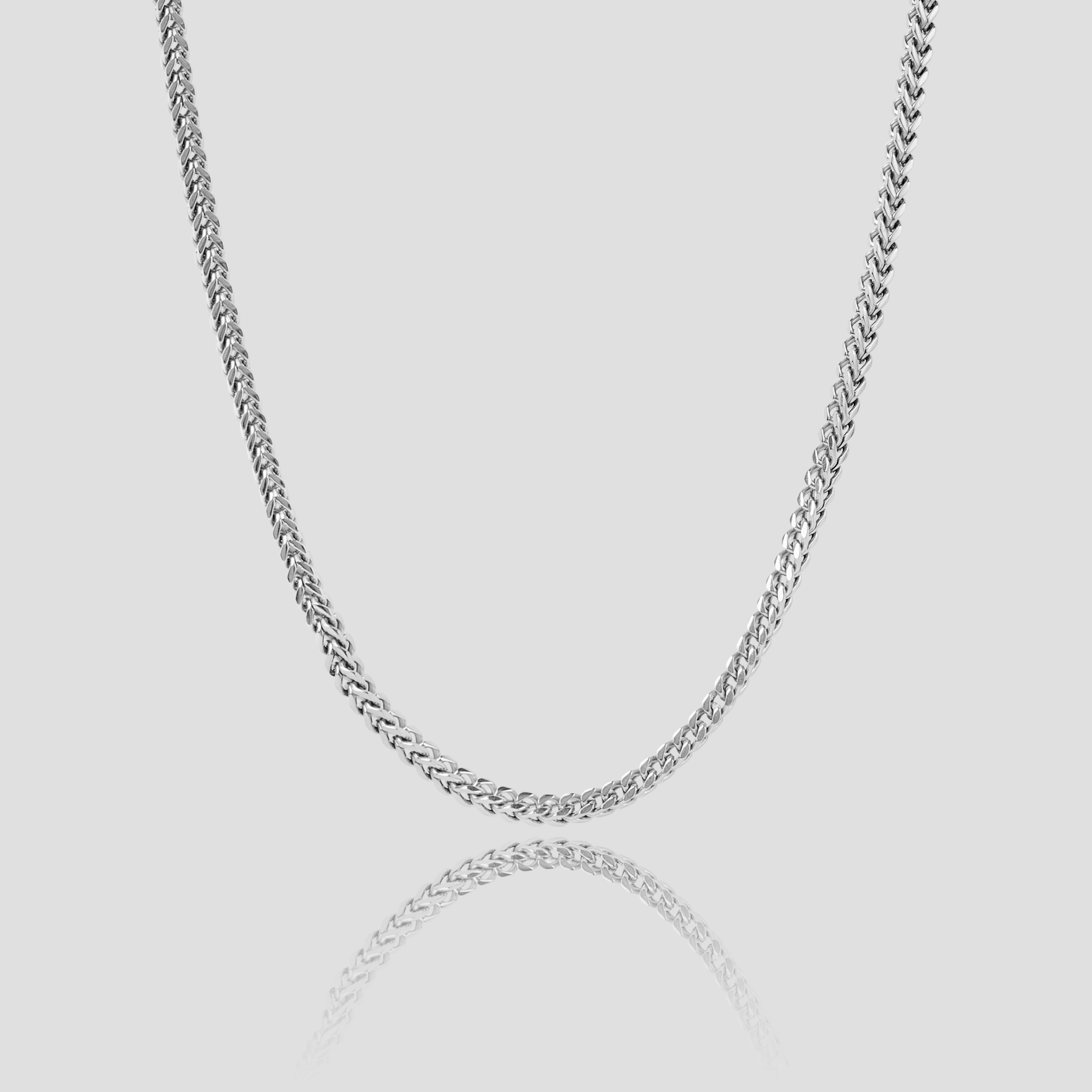 Silver Flower Basket Chain