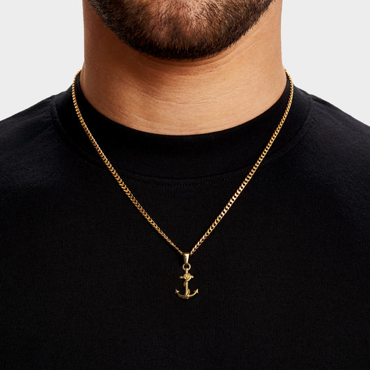 Gold Anchor Necklace