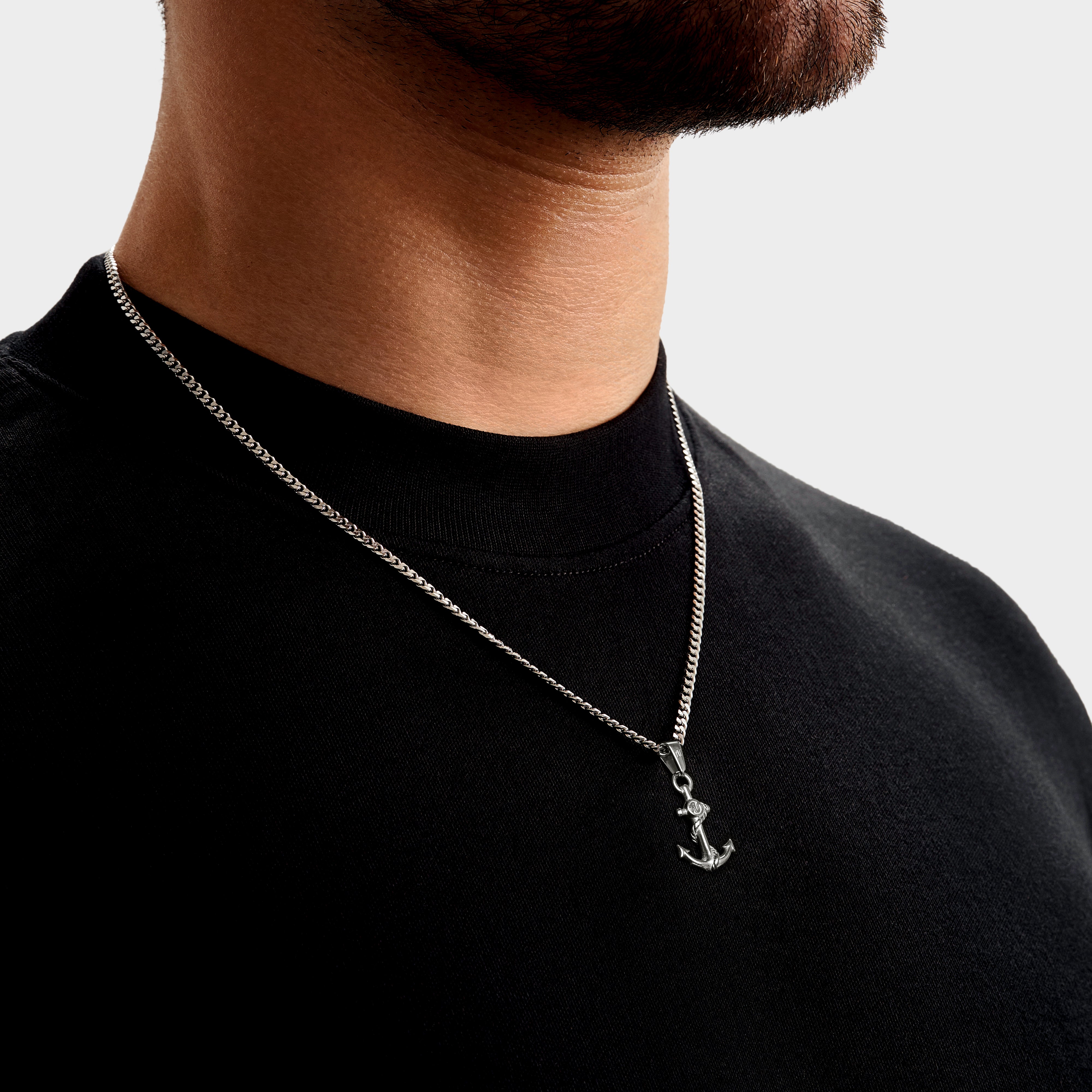 Silver Anchor Necklace