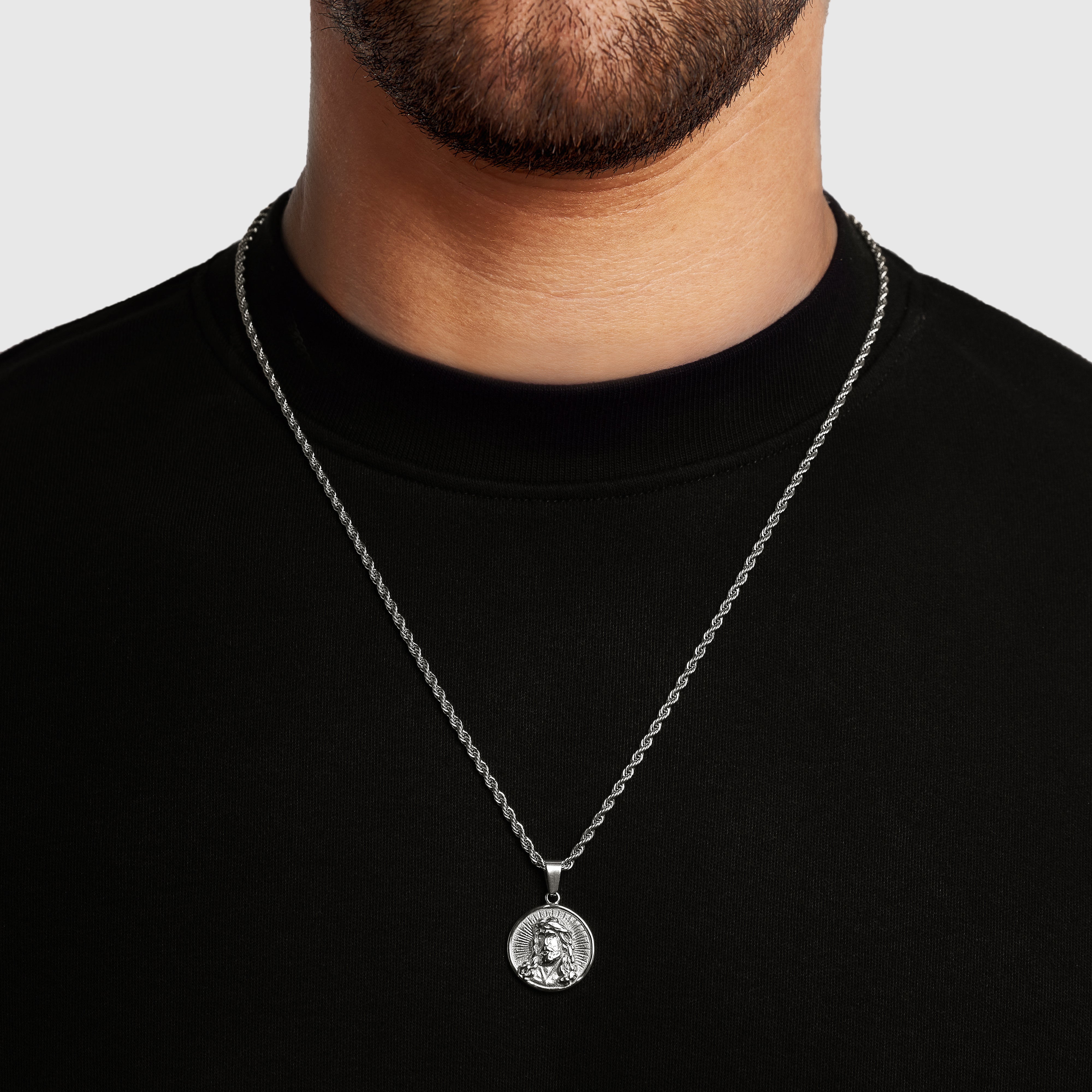 Jesus Necklace Silver