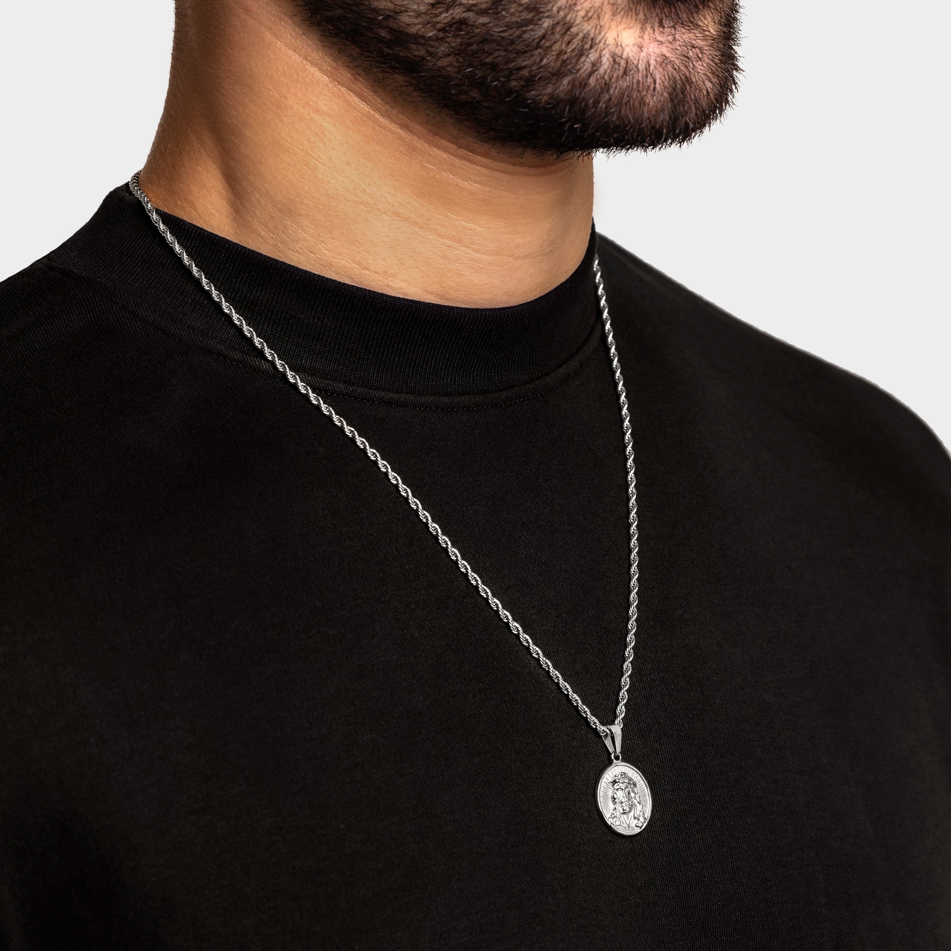 Jesus Necklace Silver