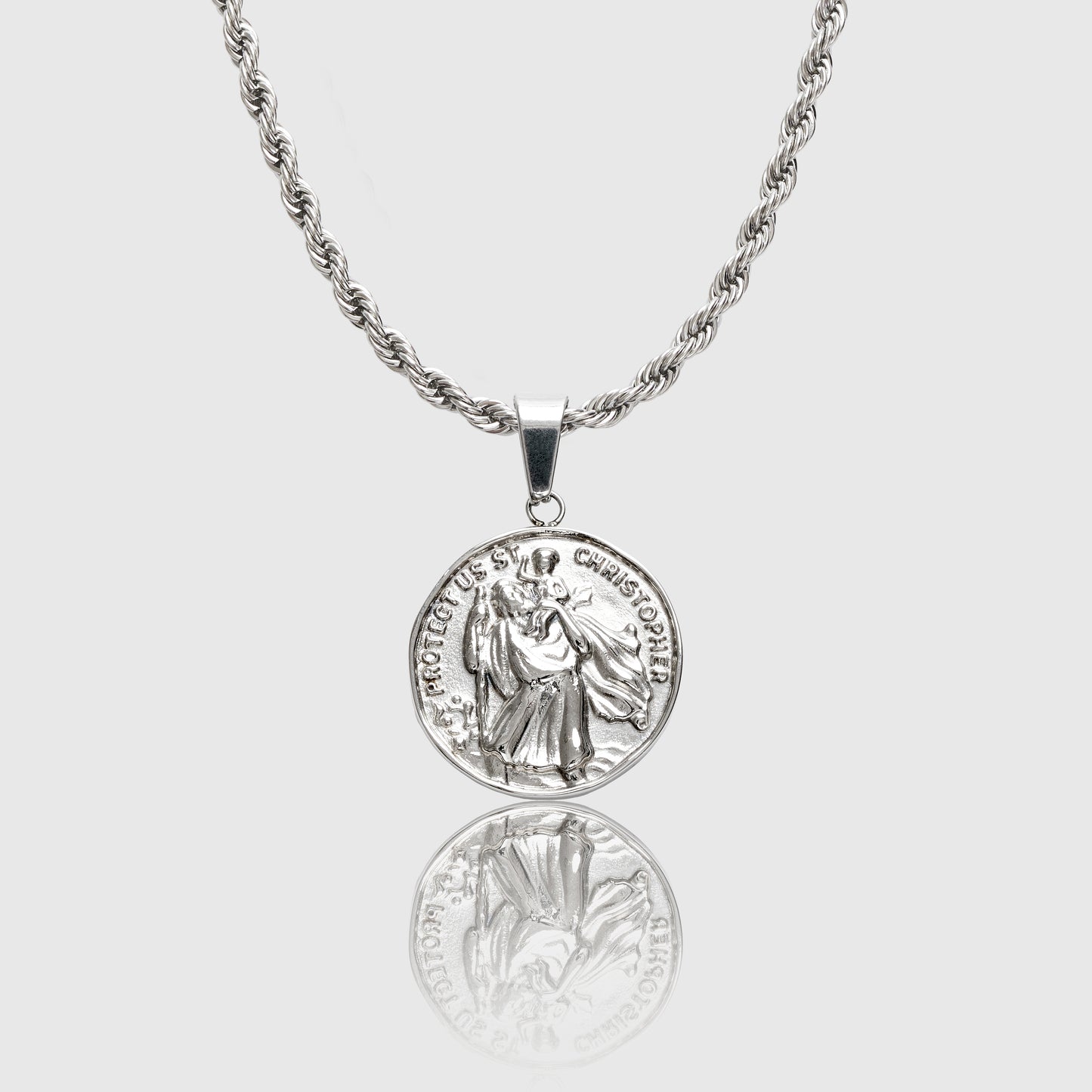 Silver St Christopher Necklace