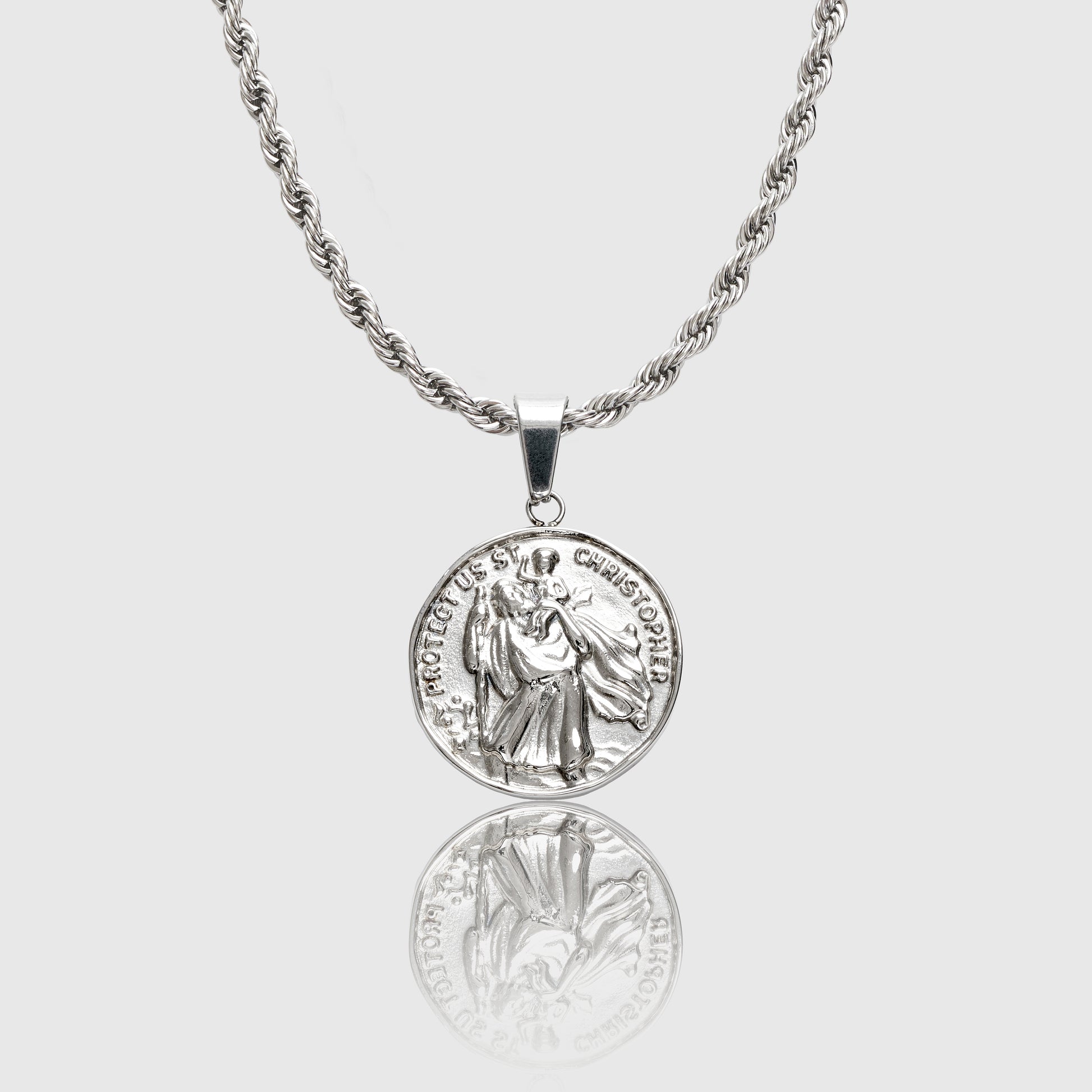 Silver St christopher jewellery pendant necklace men's jewellery Apollo Untold