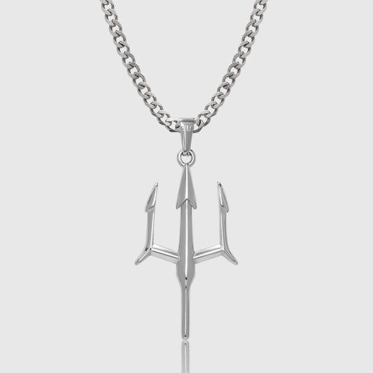 Trident Necklace Silver