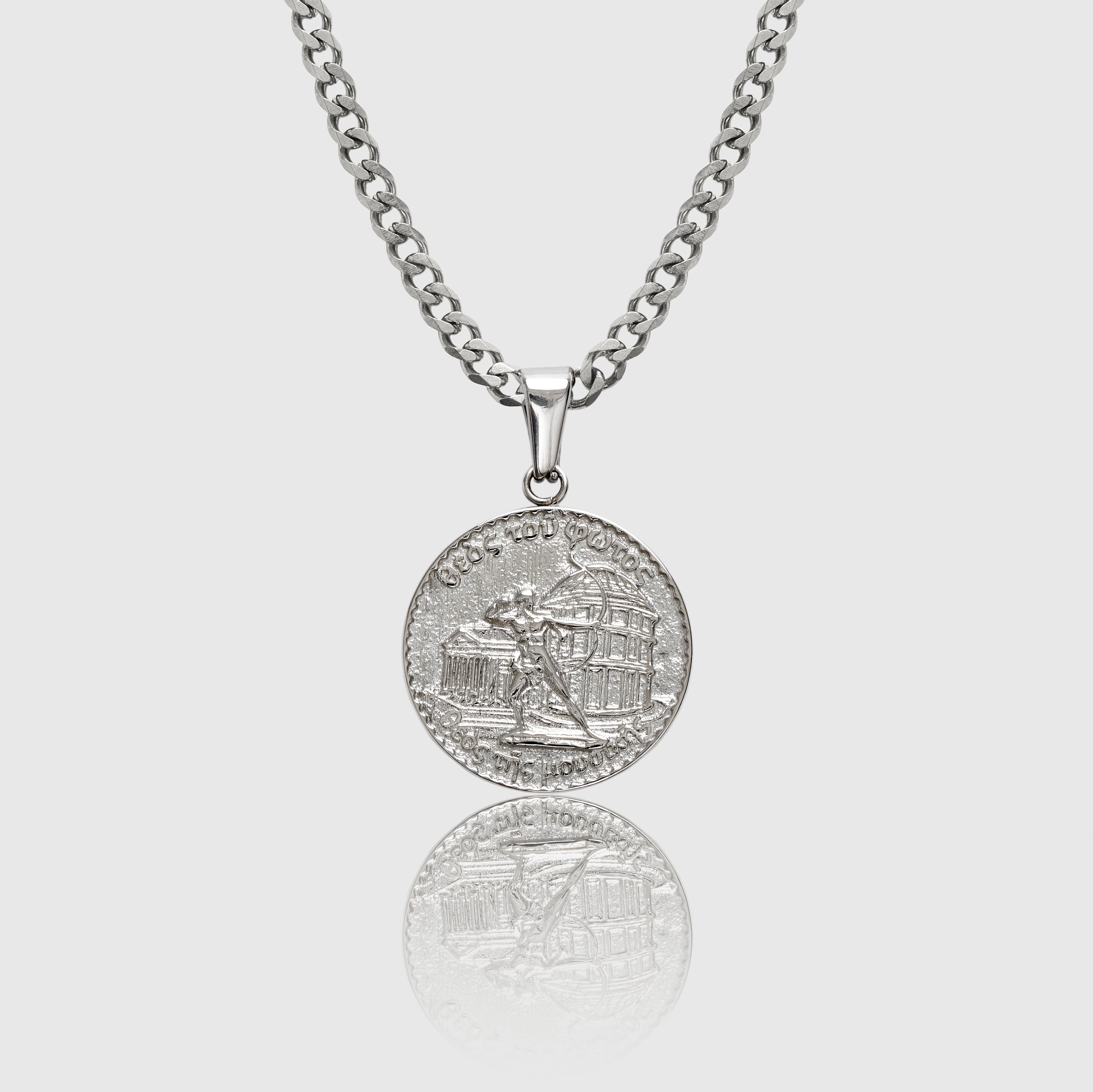 Silver Greek Gold Pendant Necklace Apollo Untold Men's Jewellery
