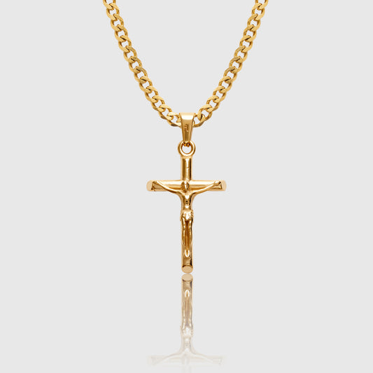 Gold cross necklace cross pendant