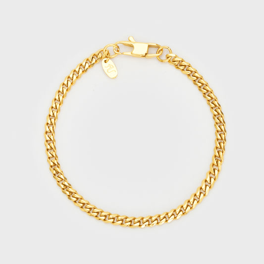 Gold Cuban Link Bracelet Men's Jewellery - Apollo Untold