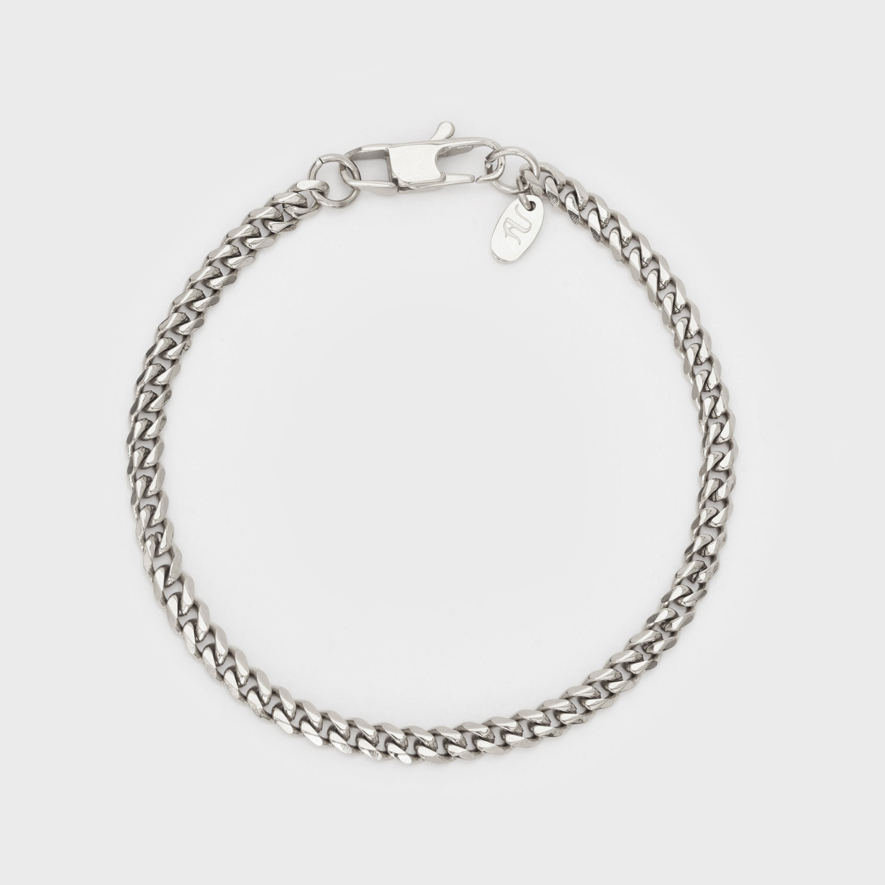 Mens platinum sale cuban link bracelet