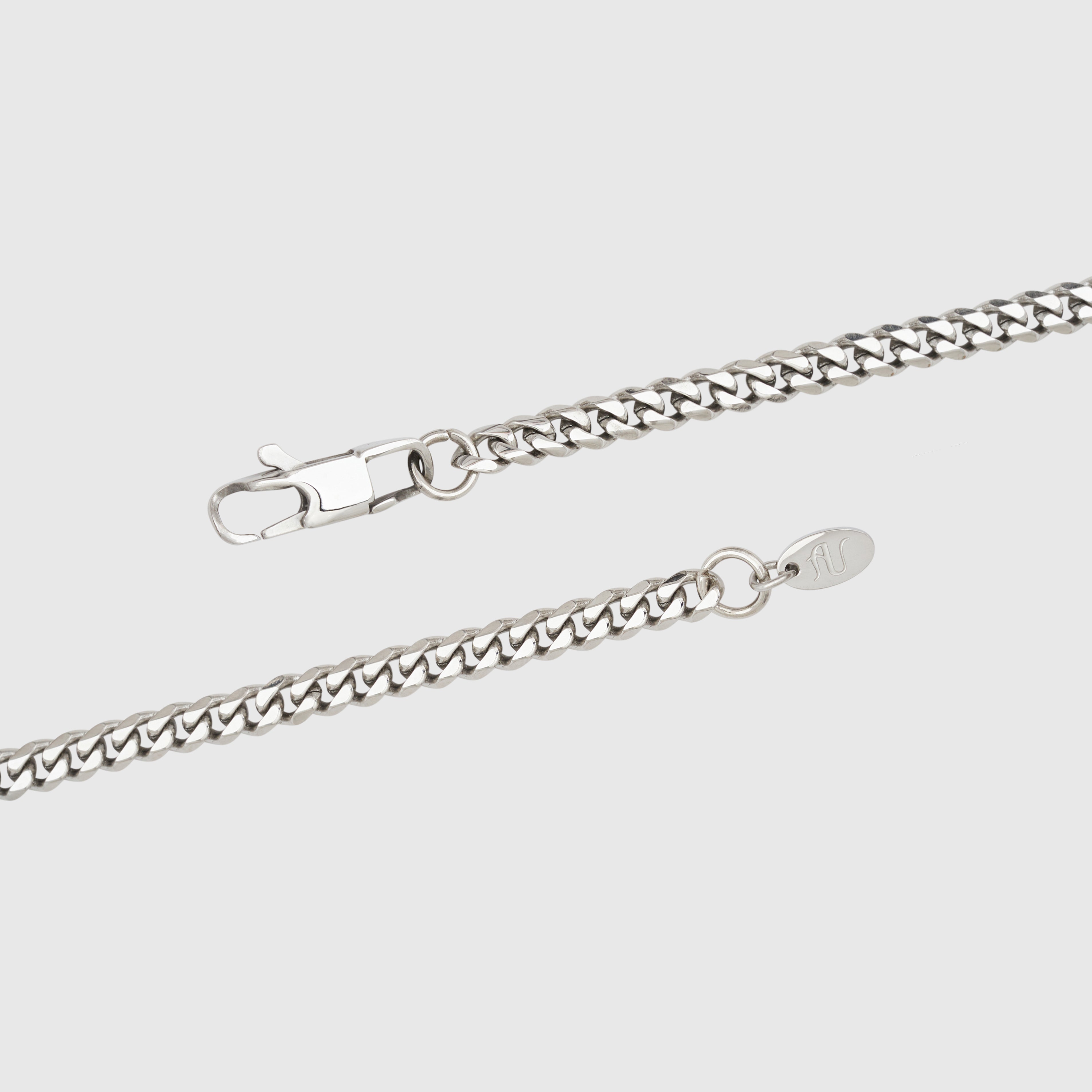 cuban silver necklace mens