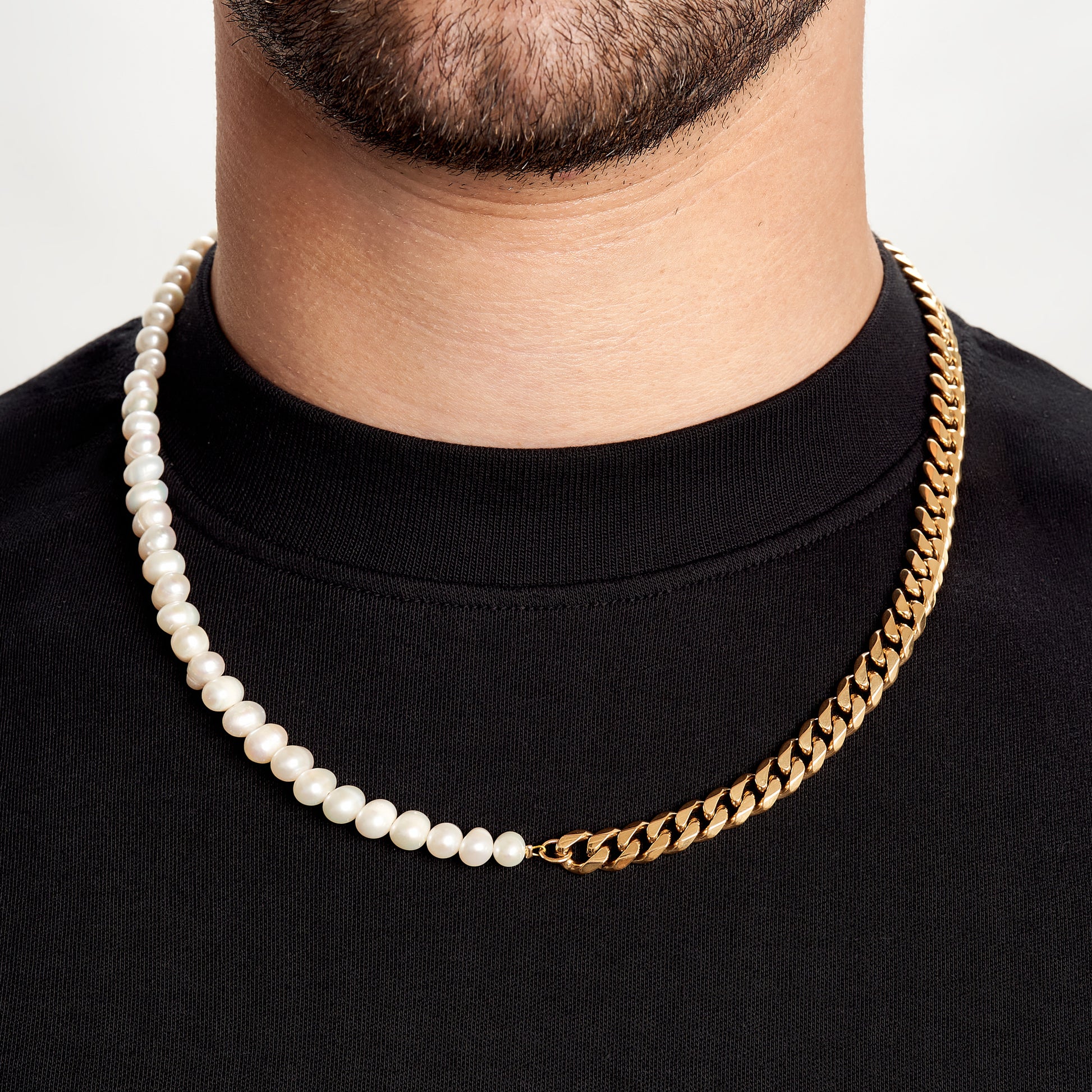 Mens Pearl Necklace 6mm1
