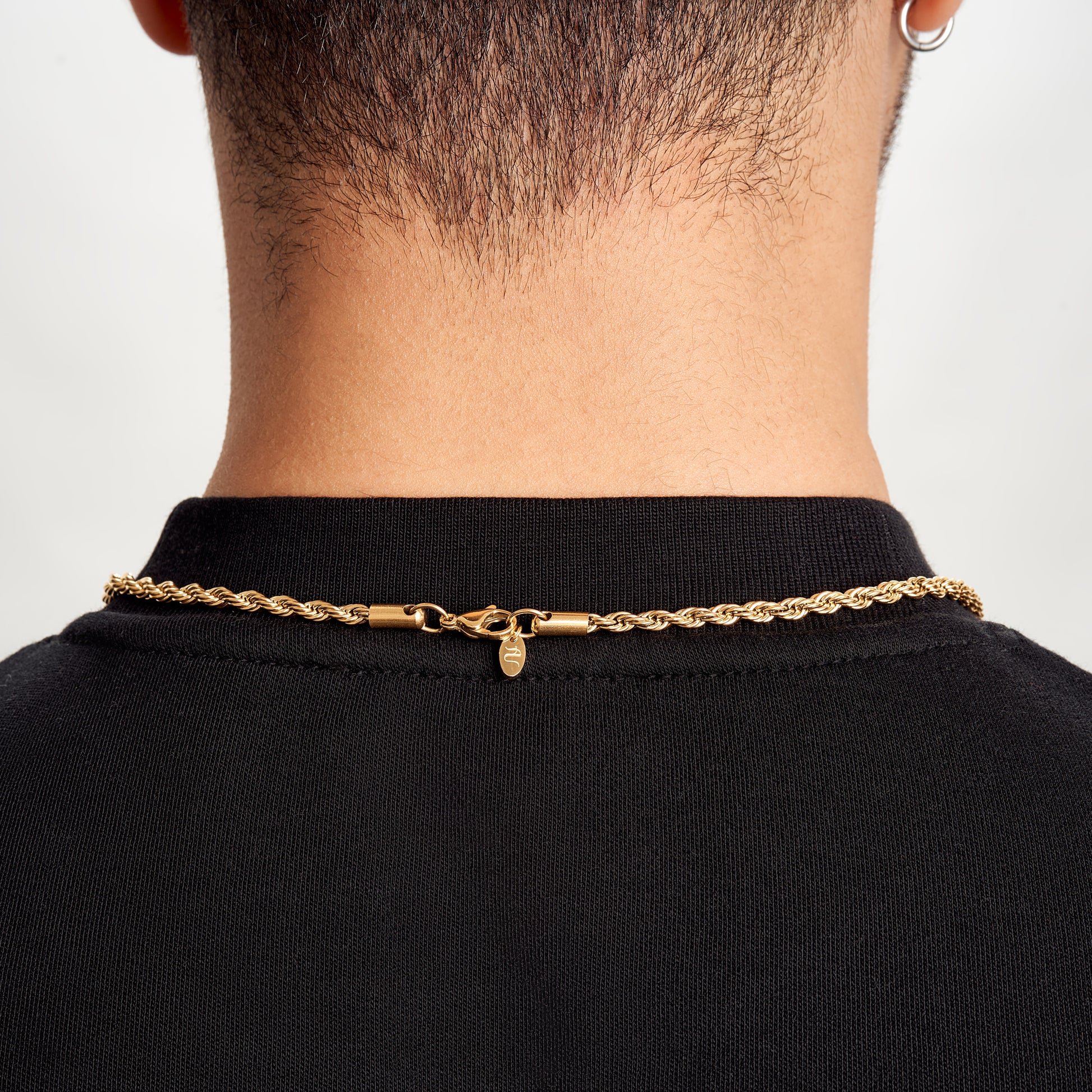 Gold Rope Chain Jewellery Necklace Men
