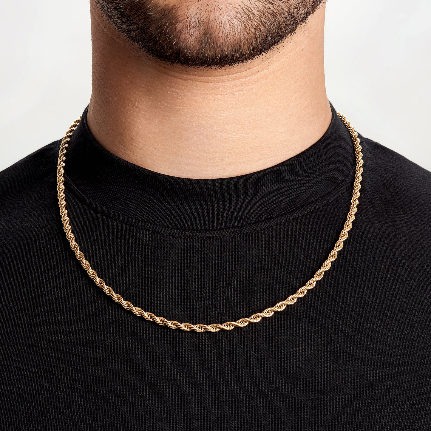 Gold Rope Chain Jewellery Necklace Men