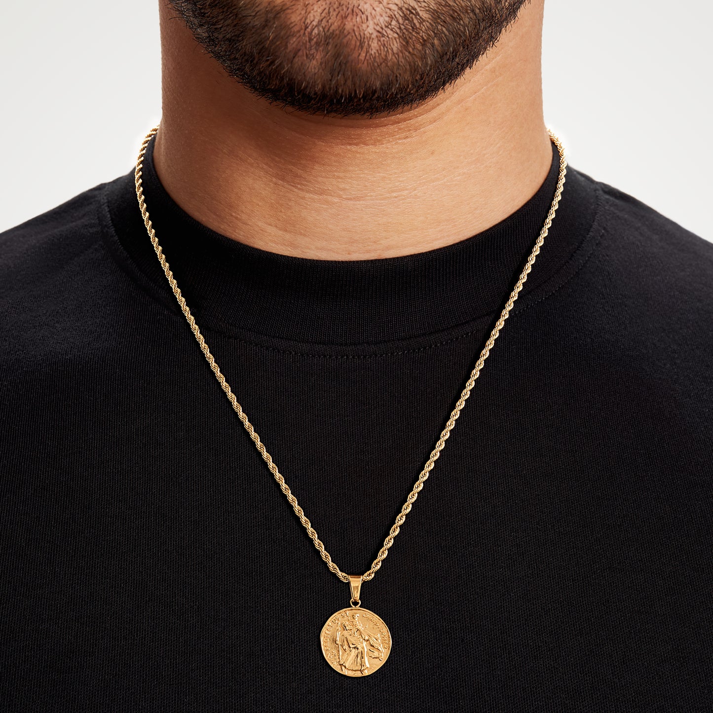 gold st christopher necklace st christopher pendant