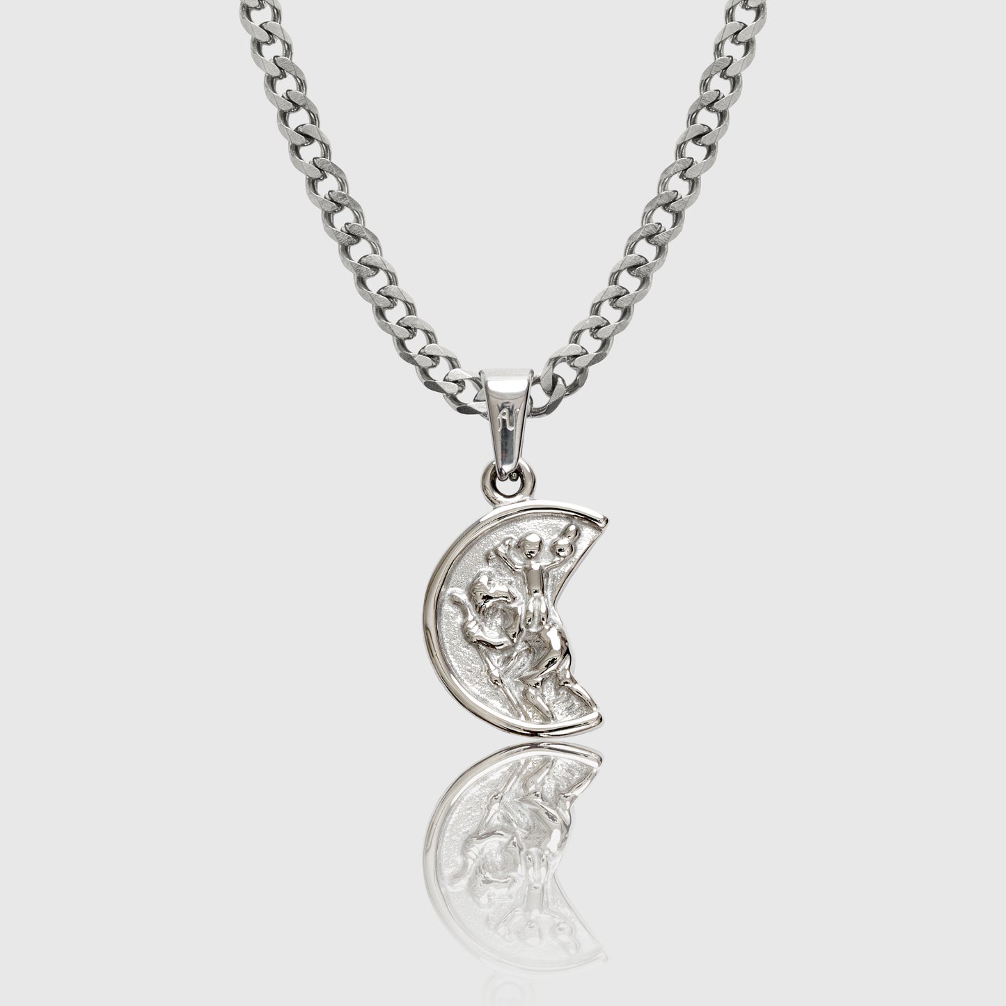 Silver St Christopher Necklace 