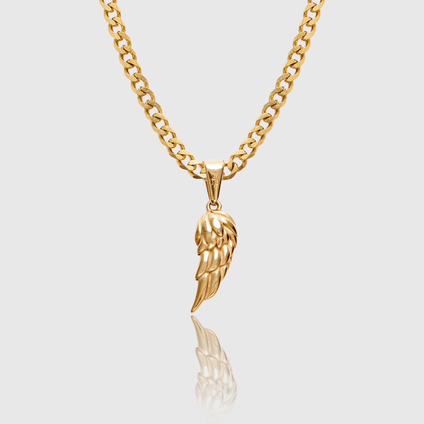 gold angel wing necklace