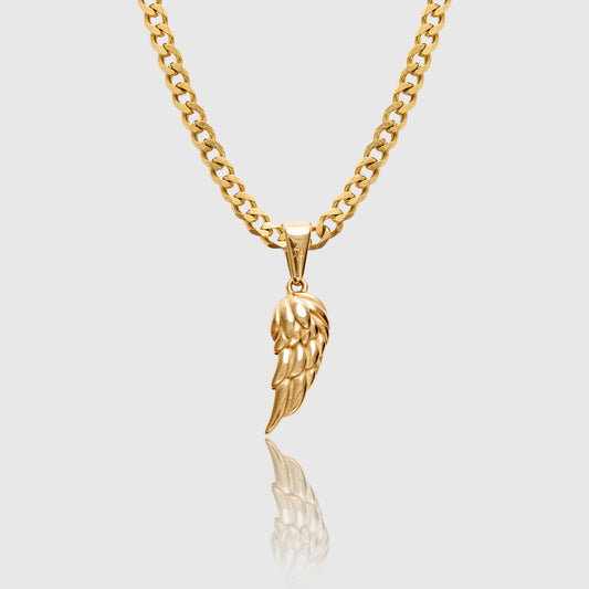 Gold Wing Pendant Necklace Jewellery