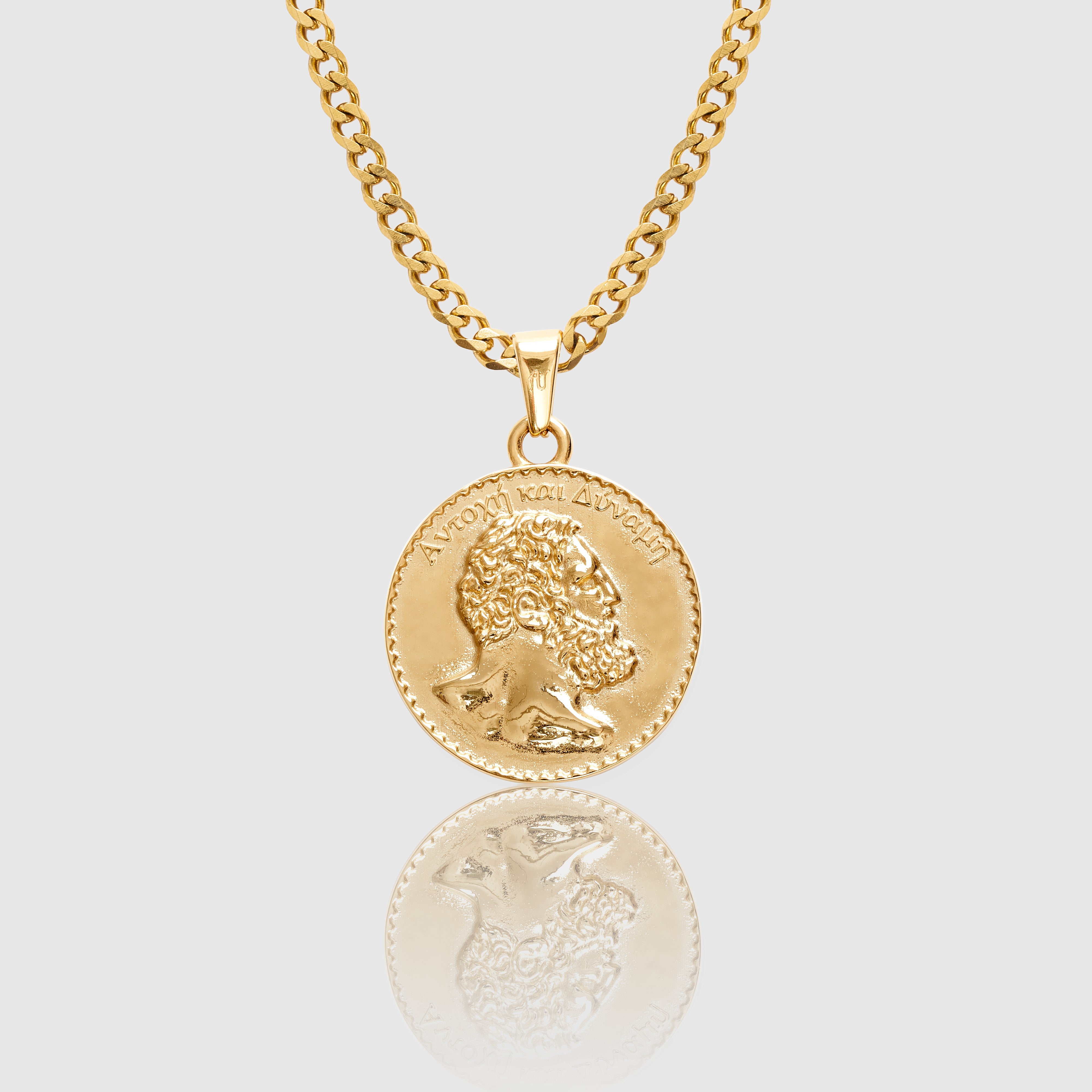 Gold Greek Boxer Pendant Necklace Apollo Untold Men's Jewellery