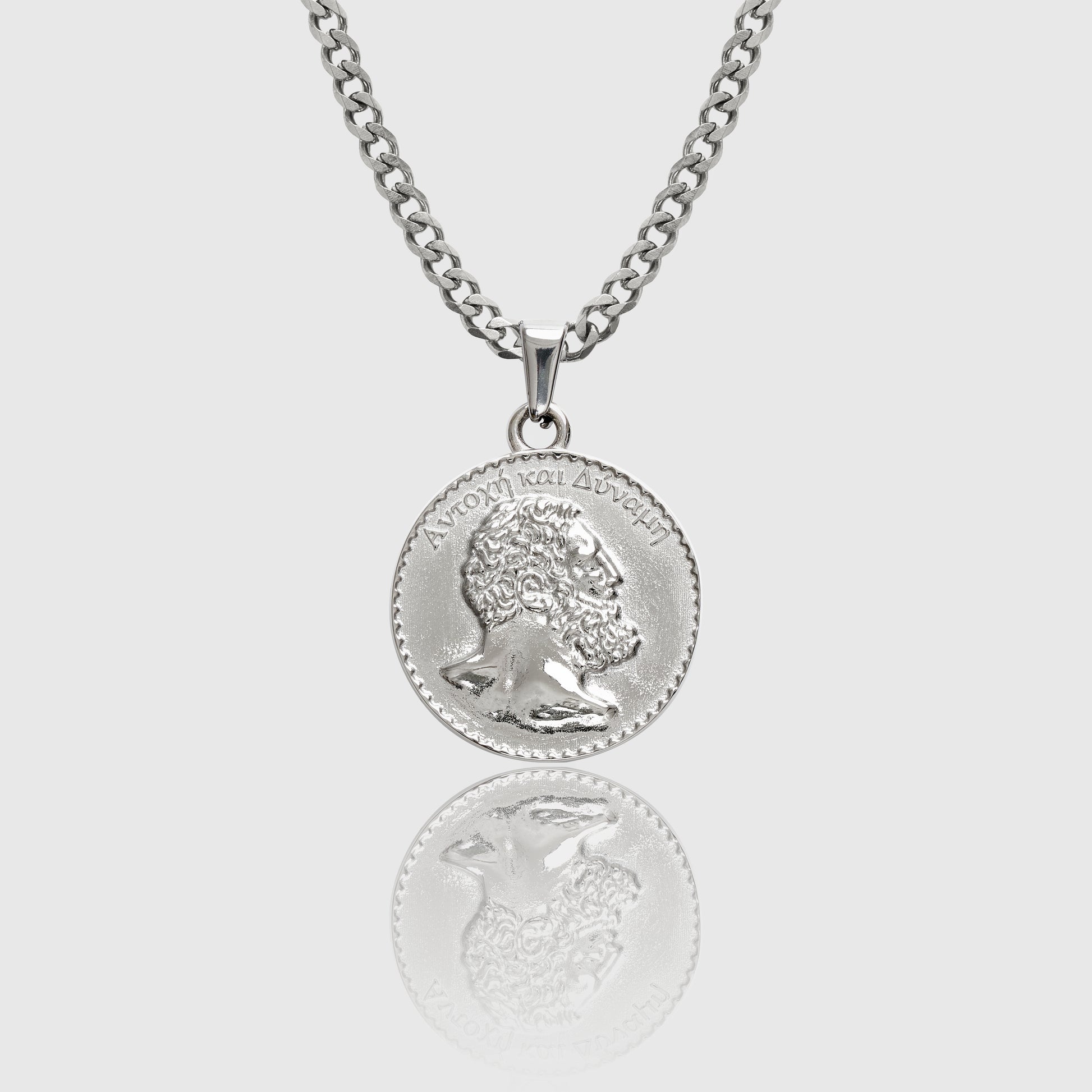 Silver Greek Boxer Pendant Necklace Apollo Untold Men's Jewellery