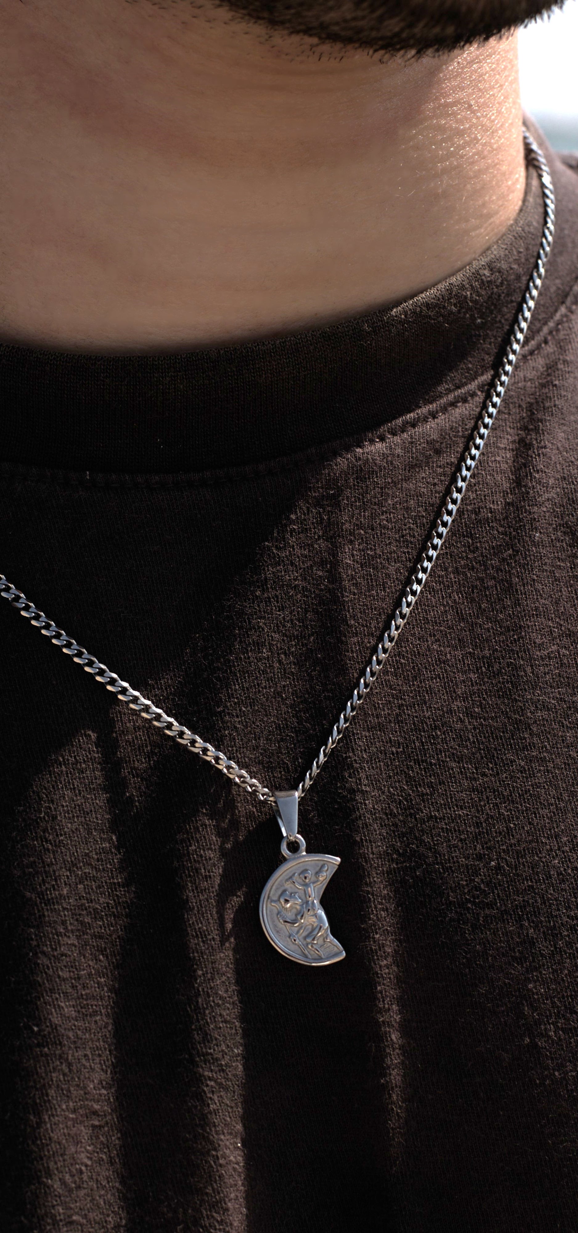 Engraved saint christopher jewellery pendant necklace men's jewellery Apollo Untold